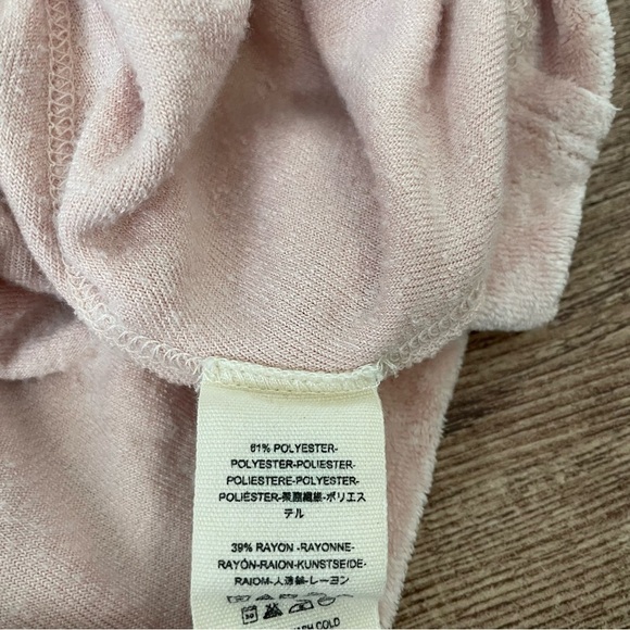 The We The Free Milan Blush Pink Crush Velvet Top Size Small - Picture 7 of 8